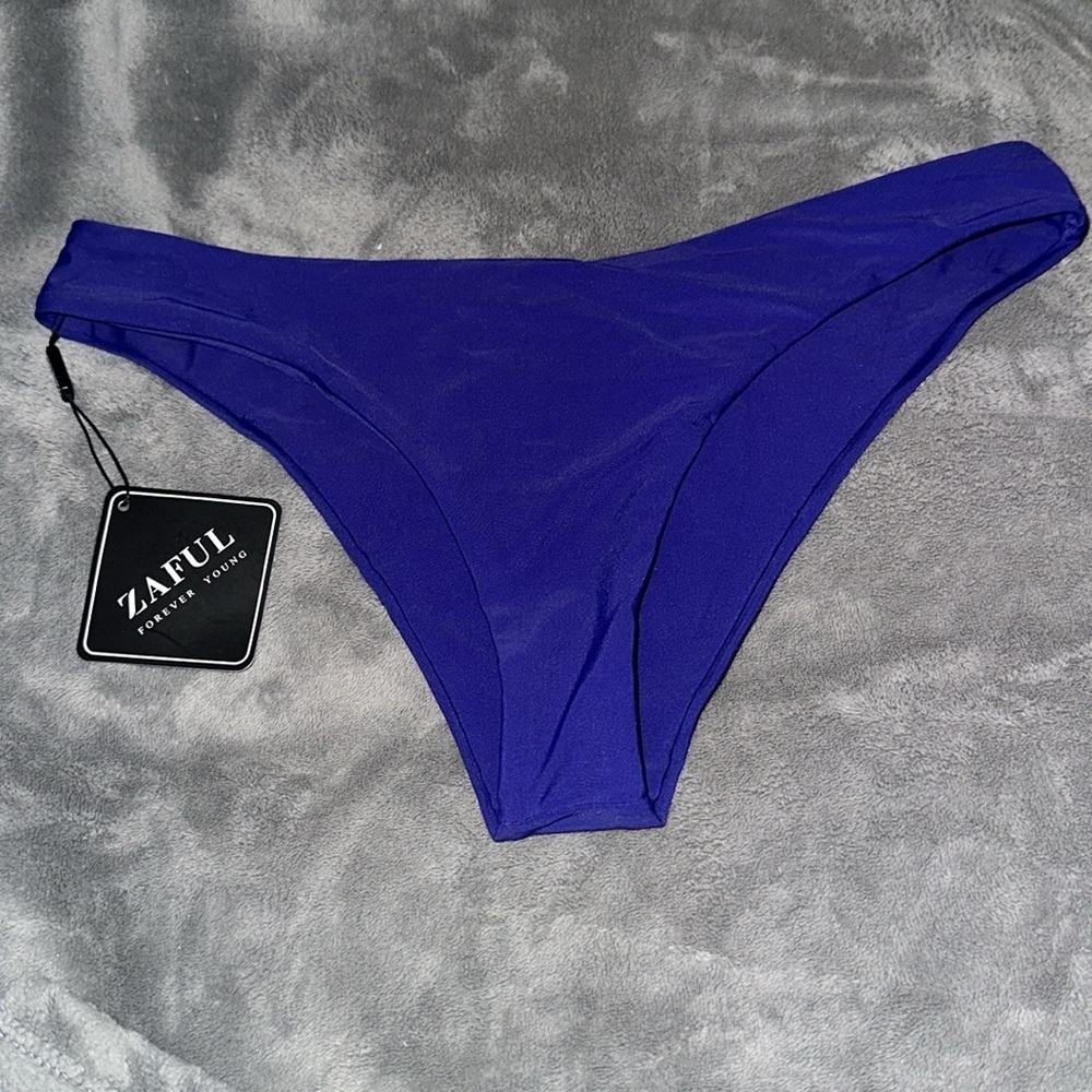 Zaful blue bikini bottoms NWT size 6